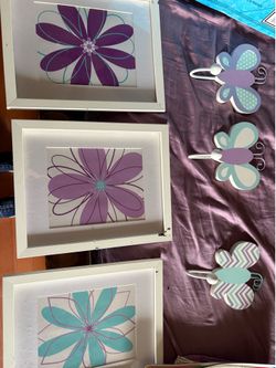 Flower framed art