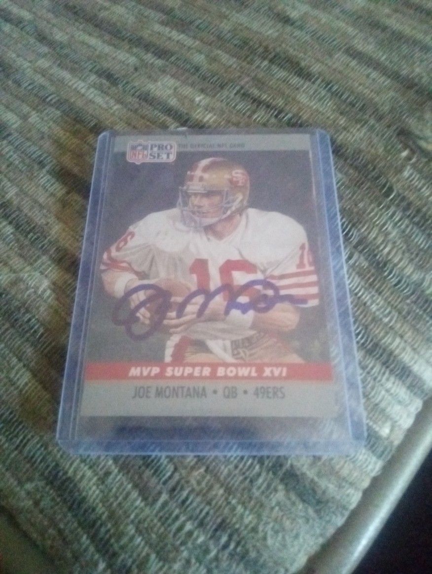 Signed Joe Montana MVP Superbowl XVI Proset