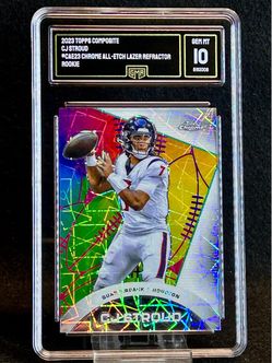 2023 Topps Composite 💥 CJ Stroud 💥 Chrome All-Etch Lazer Refractor Rookie GMA 10 💎 Mint - Houston Texans