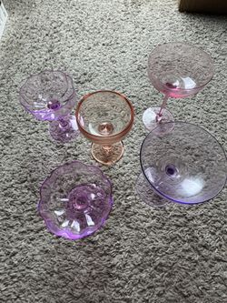 5 Assorted Wine Glasses