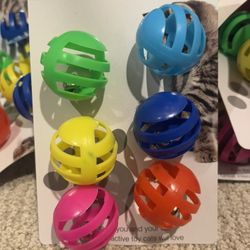 All New, 34 Packs Of Cat Toys. 6 Balls  With Bell. 