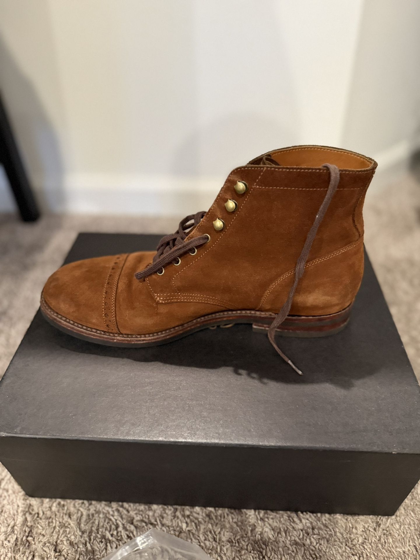 JCrew Cap Toe Suede Boots