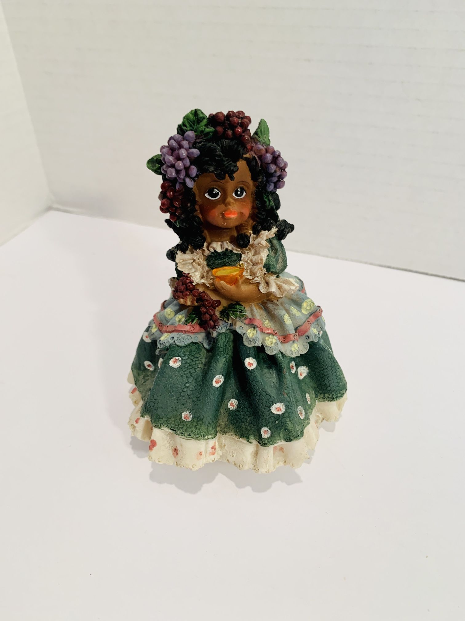Rare Victorian Girl With Grapes Figurine
