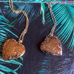 Heart Lockets With 18inch Chain