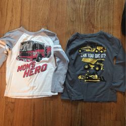 Boys Long Sleeve Tops Size 5 Great Condition !