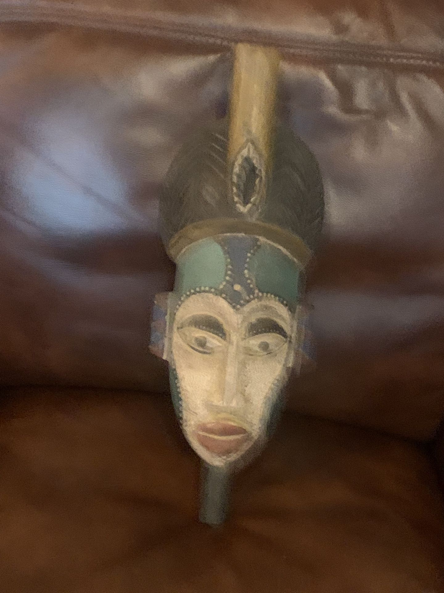 TRADITIONAL HAND CARVED WOOD MASK FROM GHANA