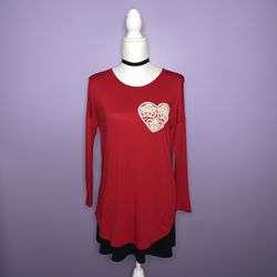 Boutique Red Crochet Heart Top