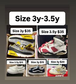 Jordan’s Nikes vans size 3y & 3.5y