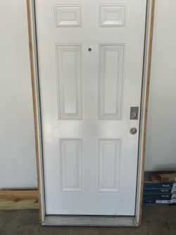 31x80 Fiberglass Exterior Door - right hand in swing
