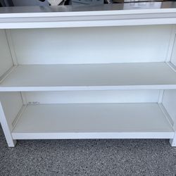 White Two Level Book Shelf