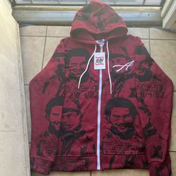 asaali burgundy cartel hoodie ss23