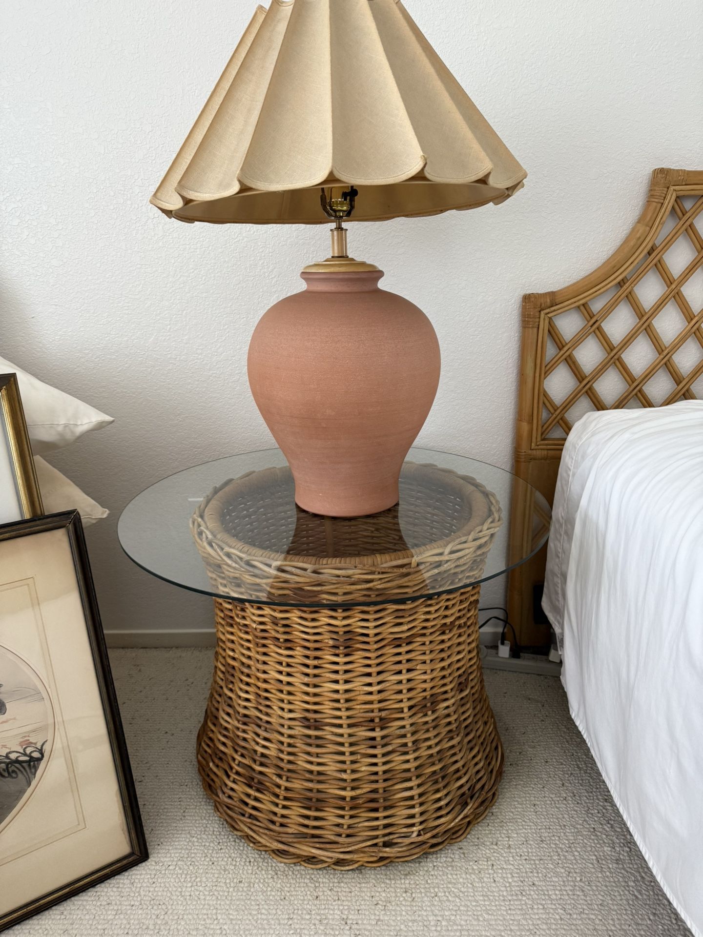 2 Rattan Nightstands/End Tables