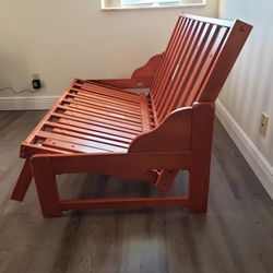 Solid Wood Futon - New Mattress