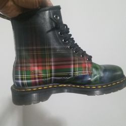 Selling These " Dr . Martens" Plaid Boots , Slightly Used Size 8 For $ 100 ...!