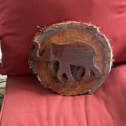 Wood Elephant On Cypress