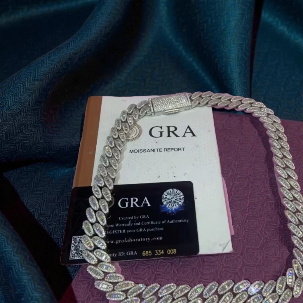 20mm Cuban VVS Baguette