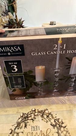 Glass candle holders