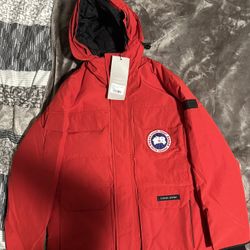 Canada Goose red Expedition-parka mens jacket Size mens Xs fits more like S(measurements provided in picture) Brand new with tags