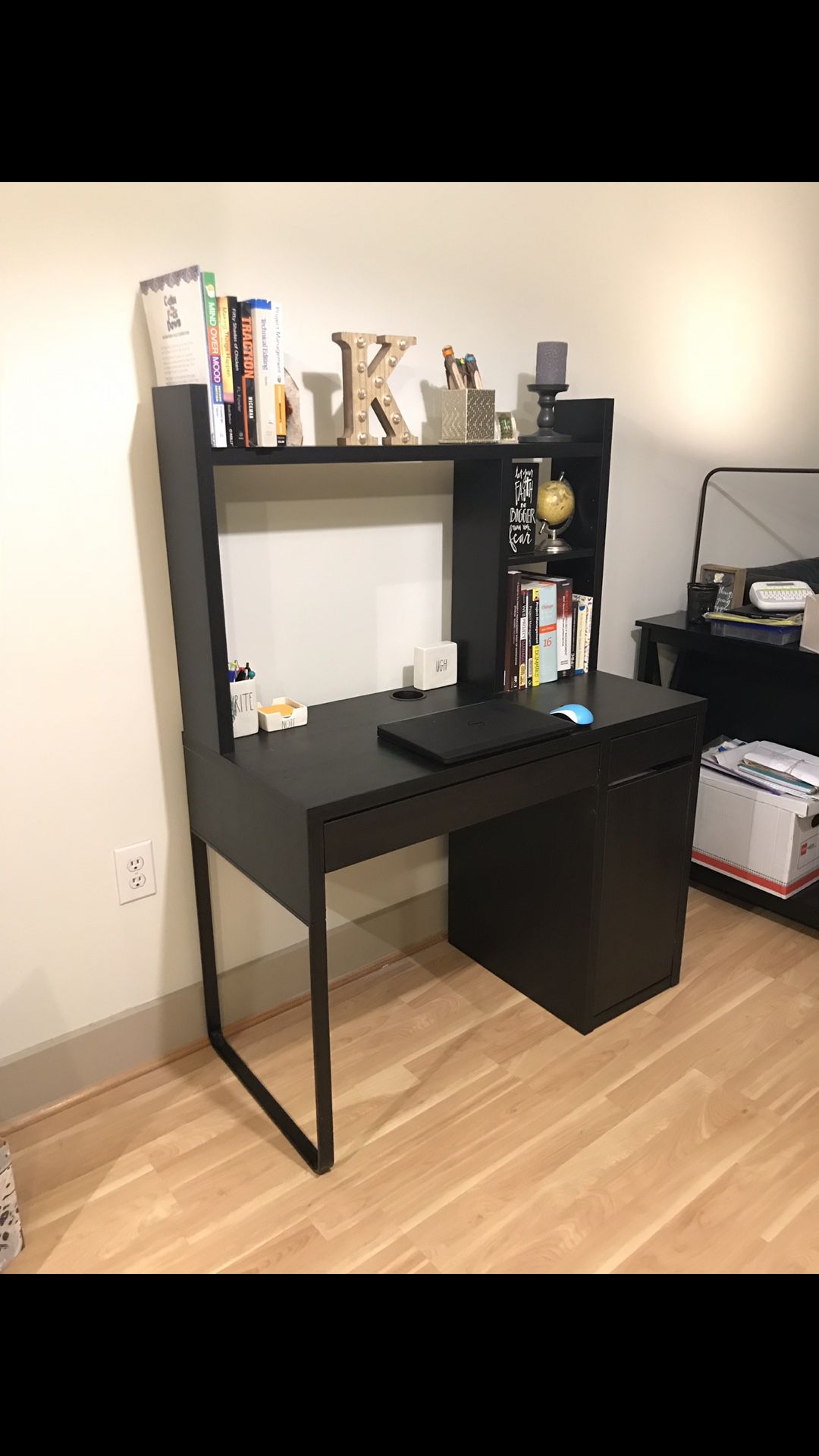 Ikea desk with white board (built)