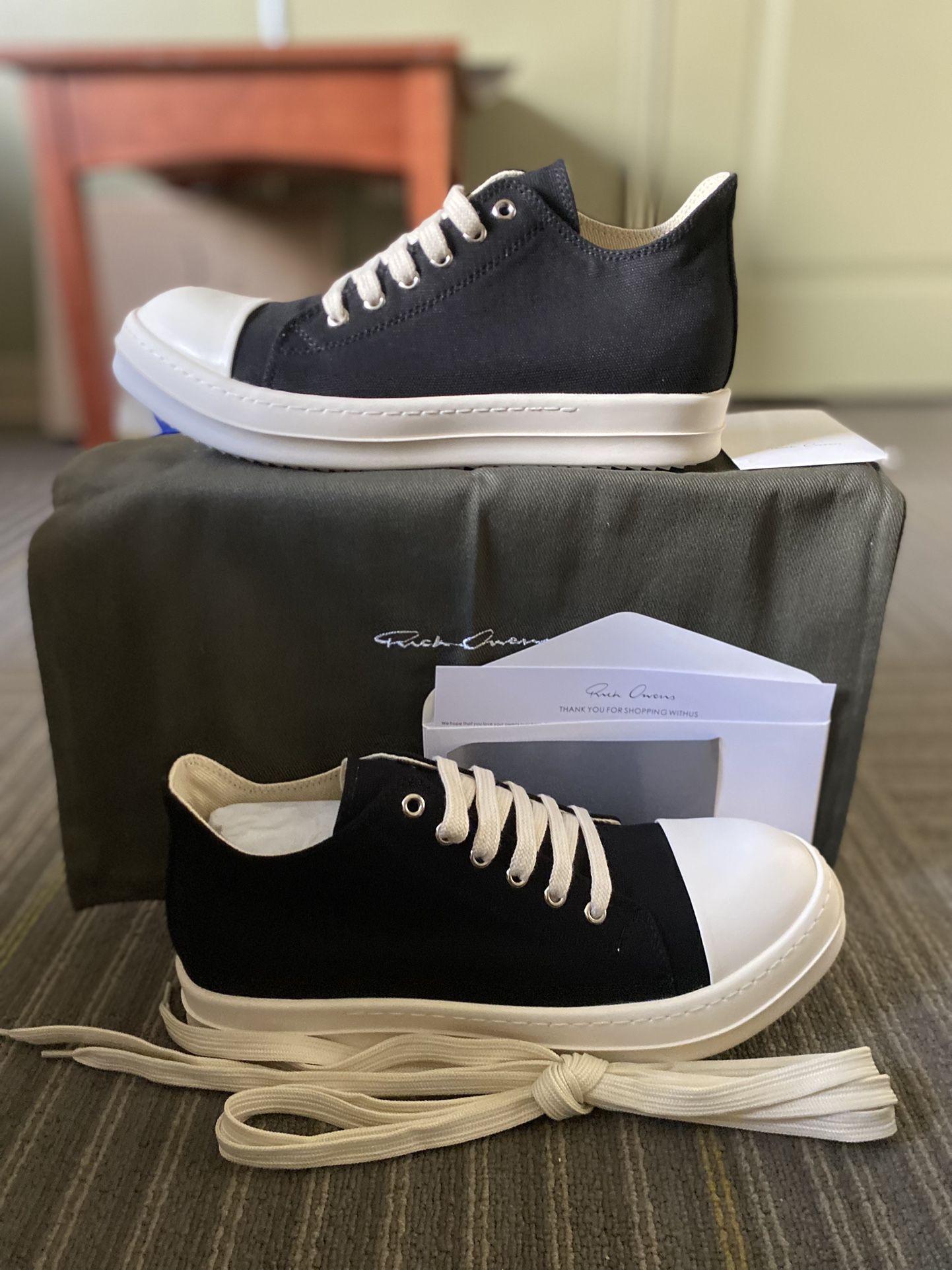 Rick Owens DRKSHDW Cotton Low ‘Black Milk’