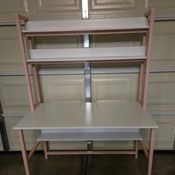 Brand New Pink Computer Desk With Hutch