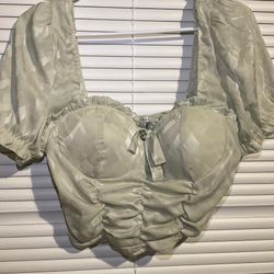corset green top size L $2