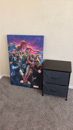 Nightstand and picture