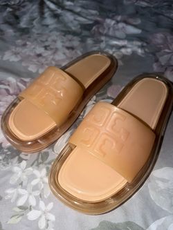 Tory Burch Women's Bubble meadowsweet slides , size 7