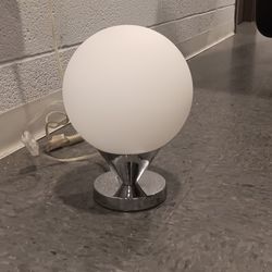 Rare George Kovacs Mid-Century Modern Table Lamp Chrome w/ Globe