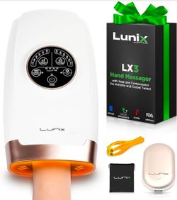 Lunix LX3 FSA Carpal Tunnel Massager, Hand and Wrist Massager with Heat and Compression