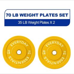 BalanceFrom Olympic Bumper Plate Weight Plate, 35 lbs Pair Color (6 Sets Available)