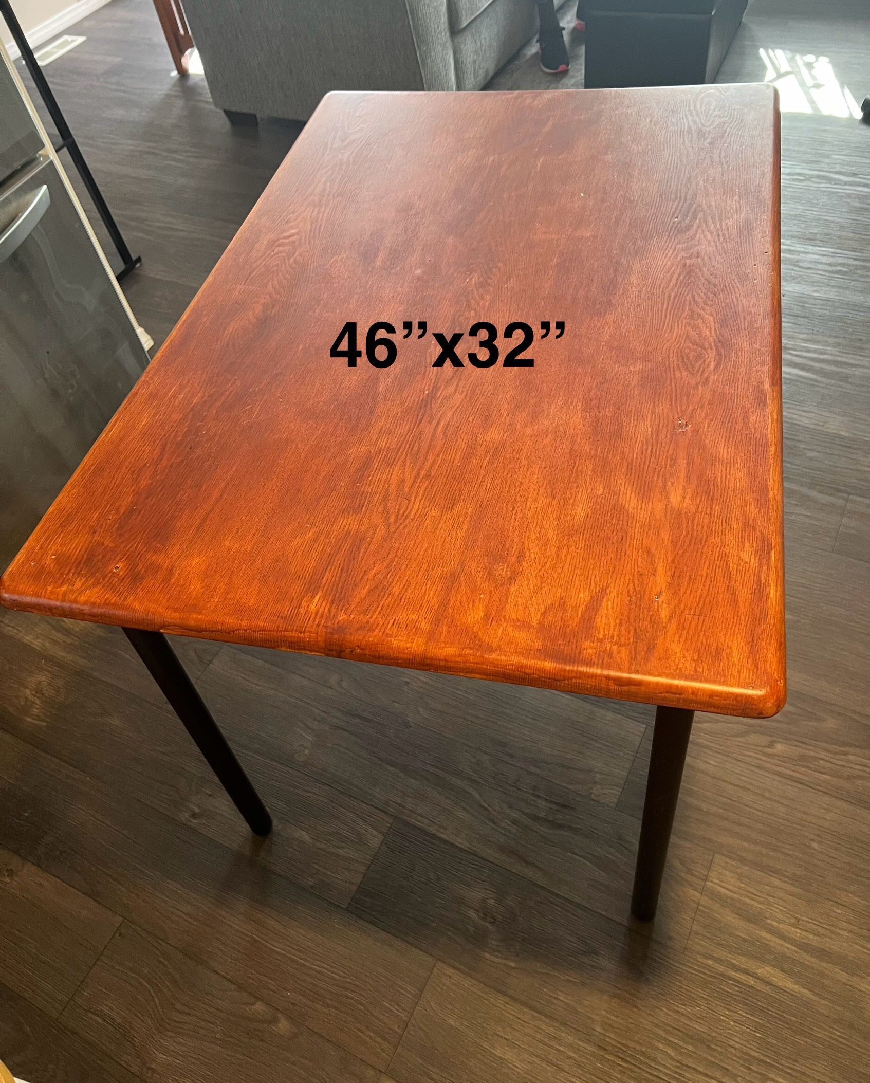 Kitchen Table 46” x 32”  x  30 1/2” tall