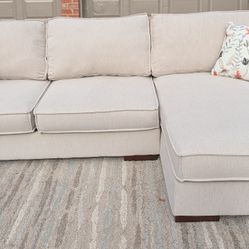 Beige L-Shaped Sectional Couch, DELIVERY AVAILABLE!!
