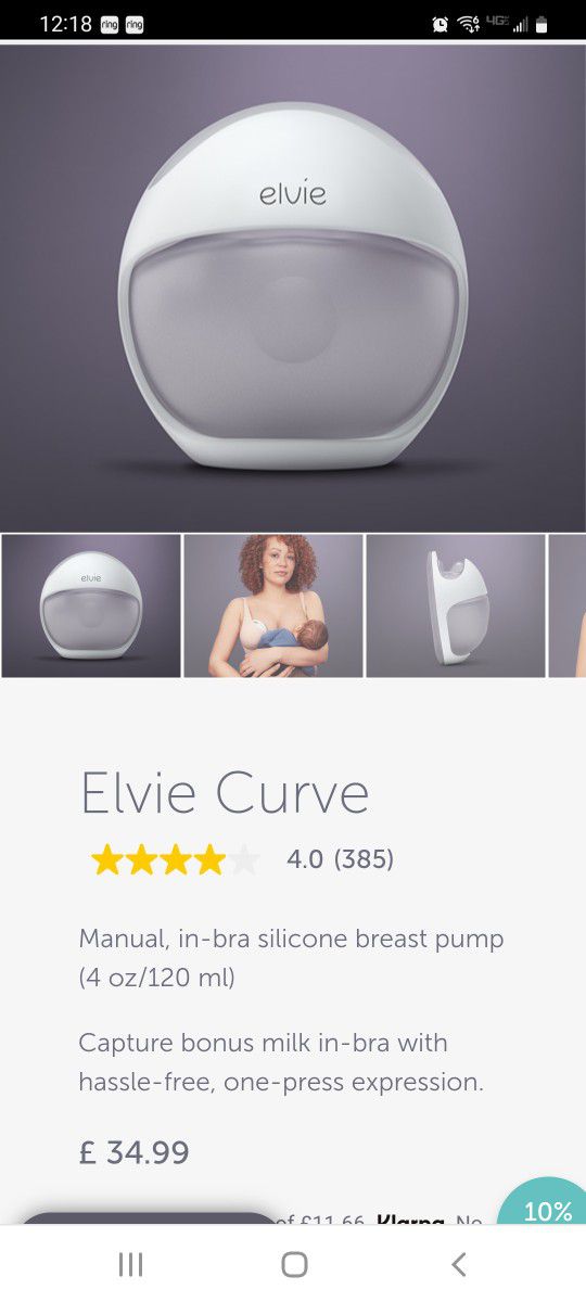 Breast Pump Elvie Curve 