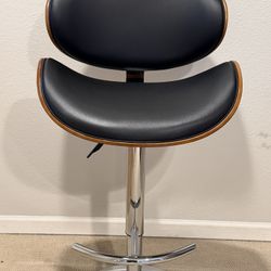 Adjustable bar stools - Modern Black And Wood (5 Total)