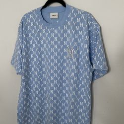 Light Blue NY Yankees All-Over Print T-Shirt – MLB Brand