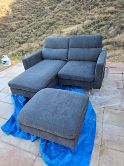 Will Take Best Offers Not Free lounge Sofa and foot Ottoman brand new just opened the box put it together very comfortable