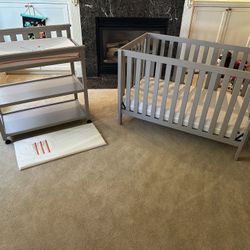 Matching Crib  & Changing Table (grey)