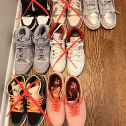 Multiple Used Shoes 7Y Jordan Adidas Air Max