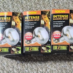 3 New Exo Terra 100w Basking Bulbs, $15 For 3 Or $6 A Piece