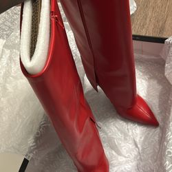 Red Hooded Boots 