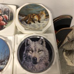 Bradford Exchange Collector Plates Cats Birds Foxes 10 Ea