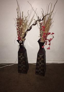 Fake plants with vases