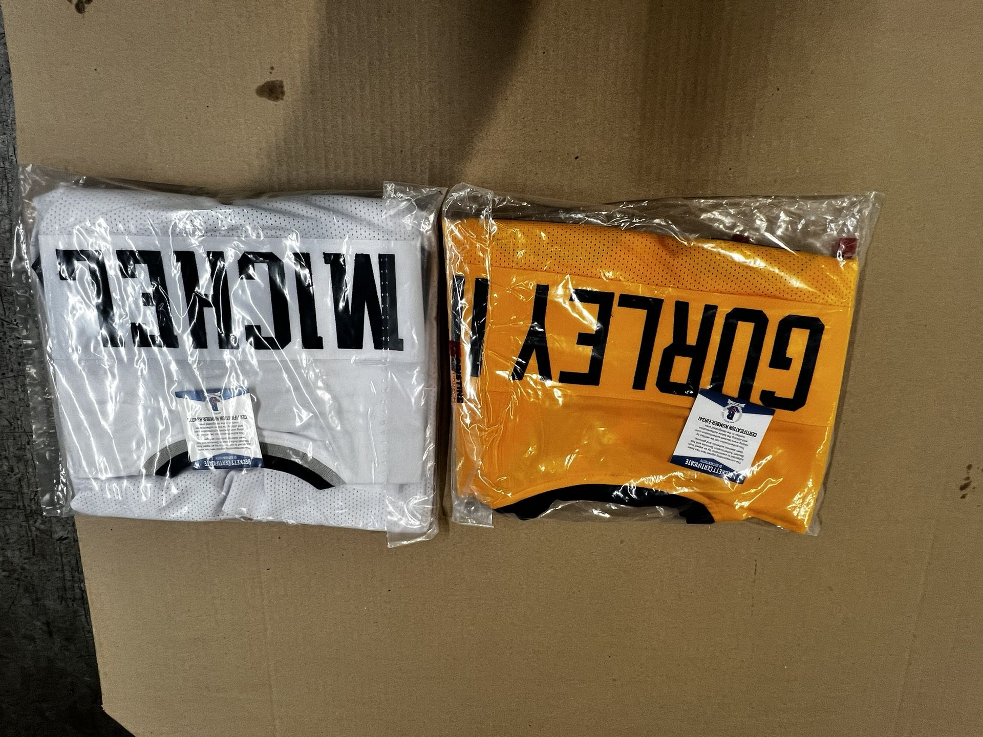 Authentic autograph jersey