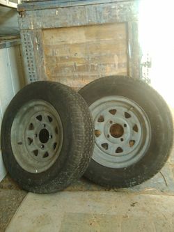 Pair of 155/r12 four lug tires
