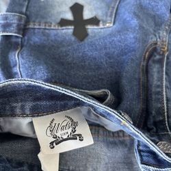 Rhinestone jean shorts