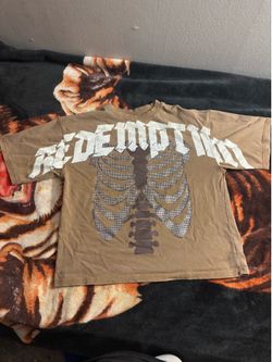 Redemptikn brown & tan skeleton graphic tee #skater #grunge