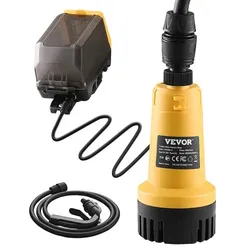 VEVOR Cordless Submersible Water Transfer Pump, 528GPH, Portable Sump Pump with G3/4" Garden Hose, Compatible with Dewalt 20V MAX Battery (No Battery)