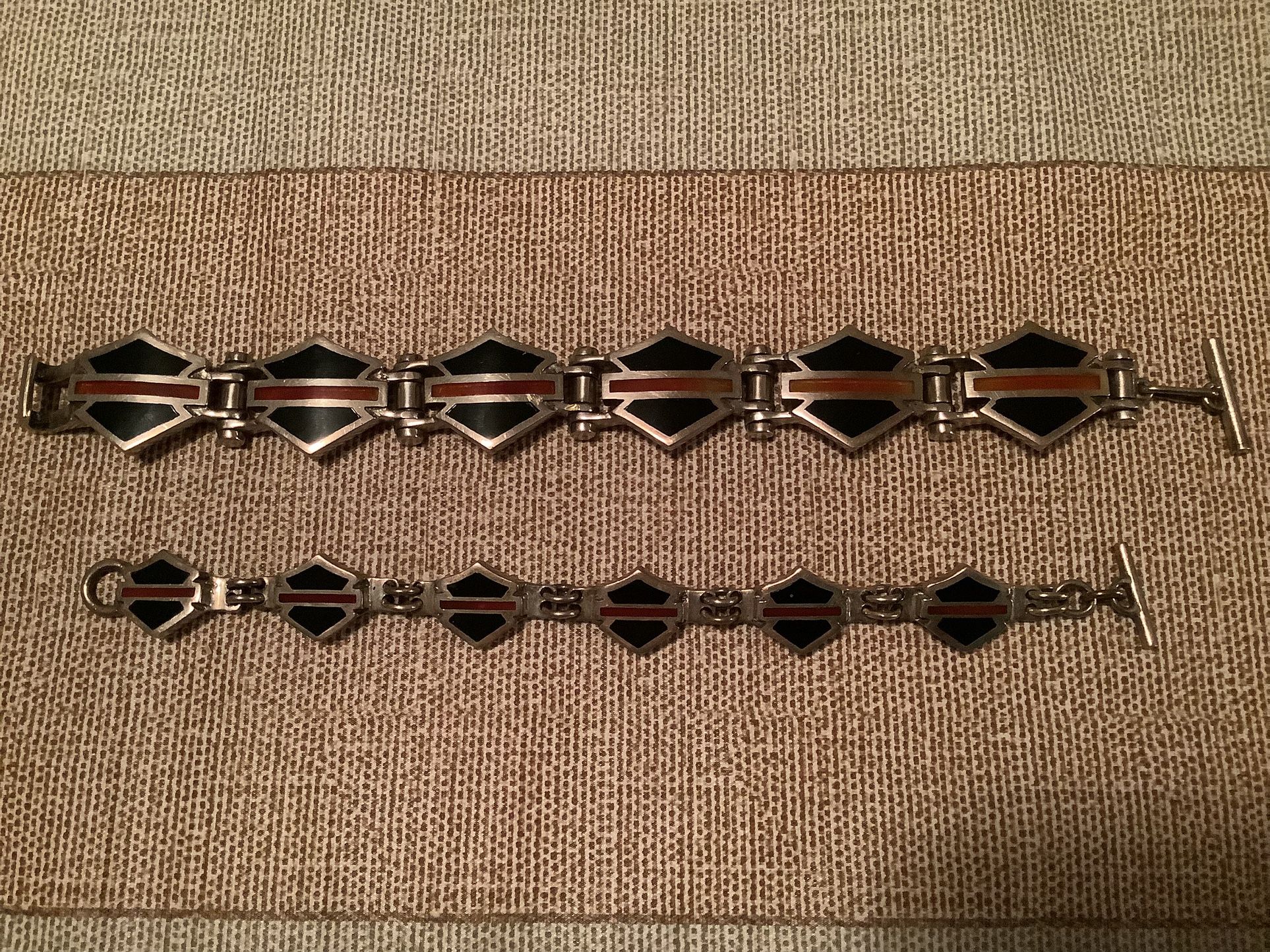 His And Hers Harley-Davidson Sterling Silver Bracelets