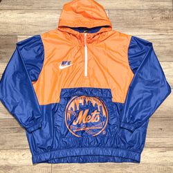 Nike Genuine Merchandise MLB New York Mets Hooded Windbreaker Jacket Mens 2XL